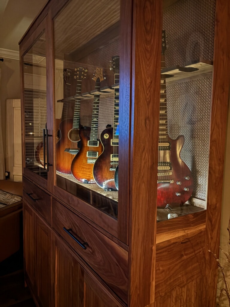 Custom Guitar Display Cabinet